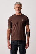 U.S. Polo Assn. t-shirt ανδρικό βαμβακερό DHM καφέ MUP3310