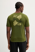 The North Face t-shirt treningowy FOUNDATION MOUNT męski kolor zielony z nadrukiem NF0A8HEYBRI1