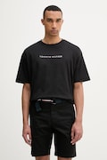 Tommy Hilfiger tričko pánske bavlnené čierne UM0UM03643