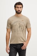 Aeronautica Militare tricou din bumbac culoarea verde, cu imprimeu, TS2525UJ00686