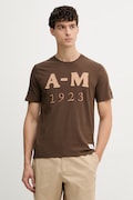 Aeronautica Militare t-shirt męski bawełniany brązowy TS2526UJ00686