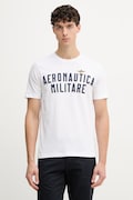 Aeronautica Militare t-shirt bawełniany męski kolor beżowy z aplikacją TS2531UJ00641