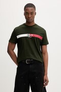 Tommy Jeans tričko pánske bavlnené zelené DM0DM22539