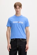 Tommy Jeans T-shirt męski bawełniany niebieski DM0DM22548
