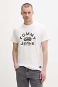 Tommy Jeans t-shirt męski bawełniany beżowy DM0DM22551
