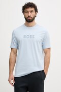 BOSS Green t-shirt męski bawełniany niebieski 50559361