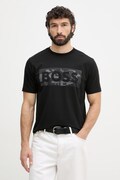 BOSS Green T-shirt męski z bawełną czarny 50559363