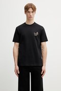 Paul Smith t-shirt bawełniany FLOCK PRINT męski kolor czarny gładki M1R.919T.VP5460