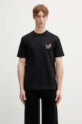 Paul Smith t-shirt bawełniany FLOCK PRINT męski kolor czarny gładki M1R.919T.VP5460