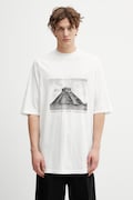 Rick Owens DRKSHDW Jumbo t-shirt bawełniany męski beżowy DU01F4274.RNEP2
