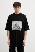Rick Owens DRKSHDW Jumbo t-shirt bawełniany męski czarny DU01F4274.RNEP2