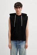 Rick Owens DRKSHDW top bawełniany męski czarny DU01F4165.RIGP