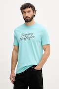 Tommy Hilfiger tricou pentru bărbați, din bumbac turcoaz MW0MW42385
