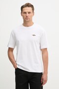 Aeronautica Militare t-shirt bawełniany męski kolor beżowy gładki TS2522UJ00641