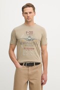 Aeronautica Militare t-shirt bawełniany męski kolor zielony z nadrukiem TS2536UJ00641