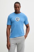 Napapijri t-shirt bawełniany PHOS męski kolor niebieski z nadrukiem NP0A4G5AB9A1