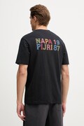 Napapijri T-shirt męski bawełniany S-ELIOR czarny NP0A4HZY9411