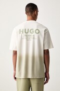 HUGO Blue T-shirt męski bawełniany Nalono_F beżowy 50560732