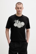 HUGO t-shirt męski bawełniany Dangen czarny 50558415