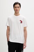 HUGO t-shirt bawełniany Dikerd męski kolor biały z nadrukiem 50564024
