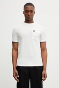 Fred Perry t-shirt bawełniany męski kolor biały gładki M2395