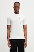 Бавовняна футболка Fred Perry колір білий однотонна M2395
