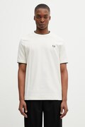 Fred Perry t-shirt bawełniany kolor beżowy z aplikacją M2397