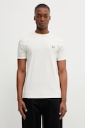 Fred Perry t-shirt bawełniany męski kolor beżowy gładki M3519