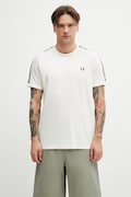 Fred Perry cotton t-shirt beige color with an application M4613