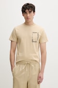 Karl Lagerfeld Jeans t-shirt męski bawełniany beżowy B2M17046