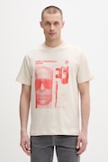 Karl Lagerfeld Jeans t-shirt męski bawełniany beżowy B2M17067