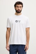 Guess t-shirt męski bawełniany z elastanem x North Sails biały M6GI40 K3322