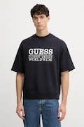 Guess t-shirt męski z bawełną granatowy M6GQ25 K3487