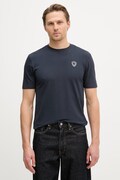 Blauer t-shirt basic męski z bawełną JAN granatowy BLUH02065