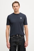Blauer t-shirt basic męski z bawełną JAN granatowy BLUH02065