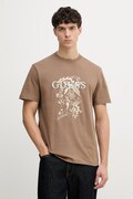 Guess t-shirt męski bawełniany brązowy M6GI17 K3038