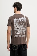 Guess t-shirt męski bawełniany brązowy M6GI35 K3316