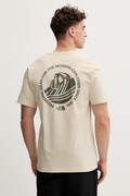 The North Face t-shirt męski z bawełną MONTE beżowy NF0A8GA7DOM1