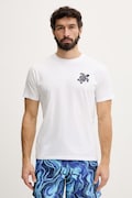 Vilebrequin t-shirt męski bawełniany PARTISOL biały PSLCM919