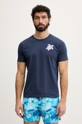 Vilebrequin t-shirt męski bawełniany PARTISOL granatowy PSLCM919