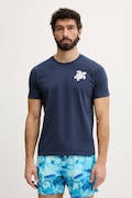 Vilebrequin t-shirt męski bawełniany PARTISOL granatowy PSLCM919