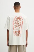 Gramicci FOOTPRINTS TEE PIGMENT DYED футболка basic бавовняна чоловіча бежева G6SU.T119