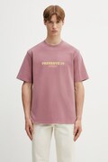 Gramicci FOOTPRINTS TEE PIGMENT DYED t-shirt basic bawełniany męski różowy G6SU.T119