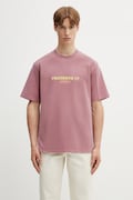 Gramicci FOOTPRINTS TEE PIGMENT DYED t-shirt basic bawełniany męski różowy G6SU.T119