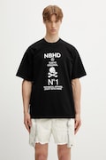 Neighborhood T-shirt bawełniany męski czarny 261PCNH.ST08