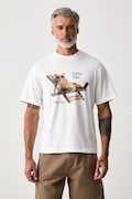 United Colors of Benetton tricou pentru bărbați din bumbac alb 3MI5U10C8
