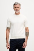 United Colors of Benetton tričko pánske bavlnené s elastanom béžové 33T4U10CD