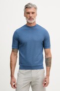 United Colors of Benetton tričko pánske bavlnené s elastanom tmavomodré 33T4U10CD