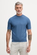United Colors of Benetton tričko pánske bavlnené s elastanom tmavomodré 33T4U10CD