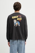 Human Made longsleeve męski bawełniany czarny HM31CS037